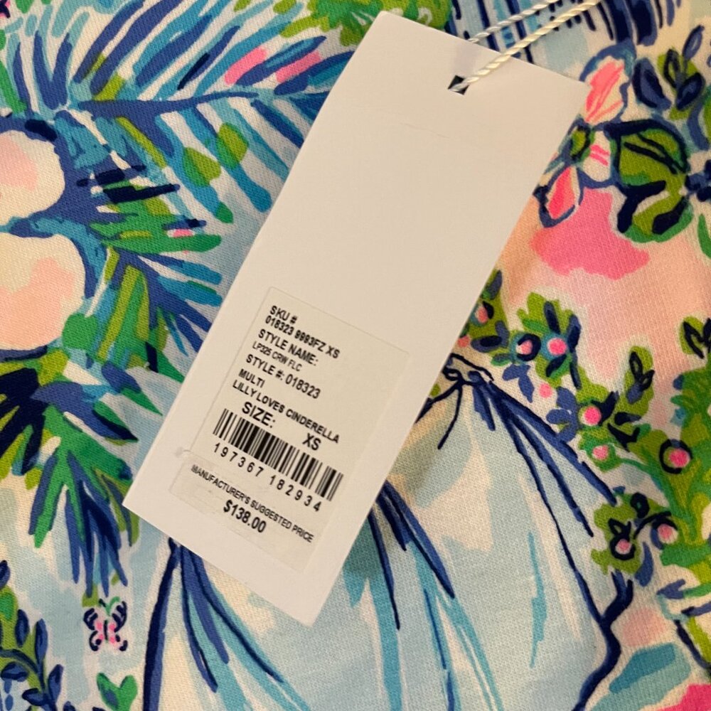 Lilly Pulitzer x Disney Cinderella Ballad Sweatshirt XS (Oversized) NWT Pastel - Picture 3 of 7